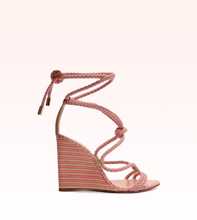Donna Woven Wedge Fresh Pink/Nude