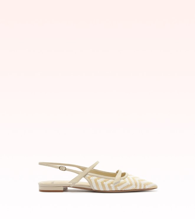 Tita Raffia Zig Flat Montecarlo Eggshell