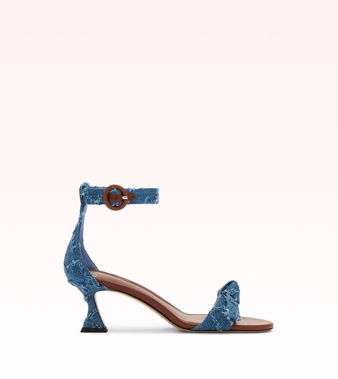 Clarita Buckle Denim 60 Espresso