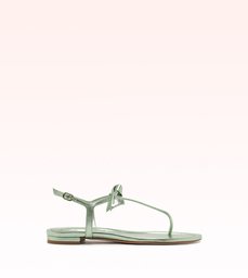 Thin Clarita Flat Sandal Mint