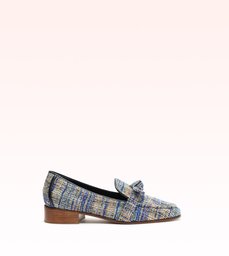 Clarita Loafer 30 Tweed Blue/Deep Cobalt