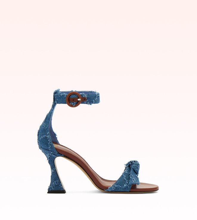 Clarita Buckle Denim 85 Espresso