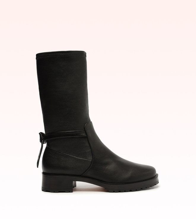 Clarita Motorcycle Bootie Black