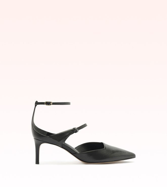 Clarita Asymmetric Sling Pump Black