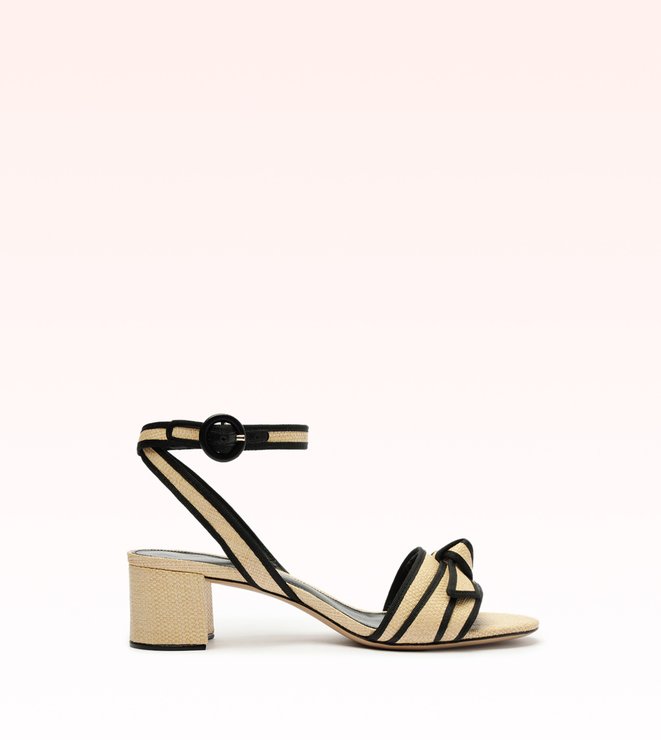 Grosgrain Raffia 45 Natural/Black