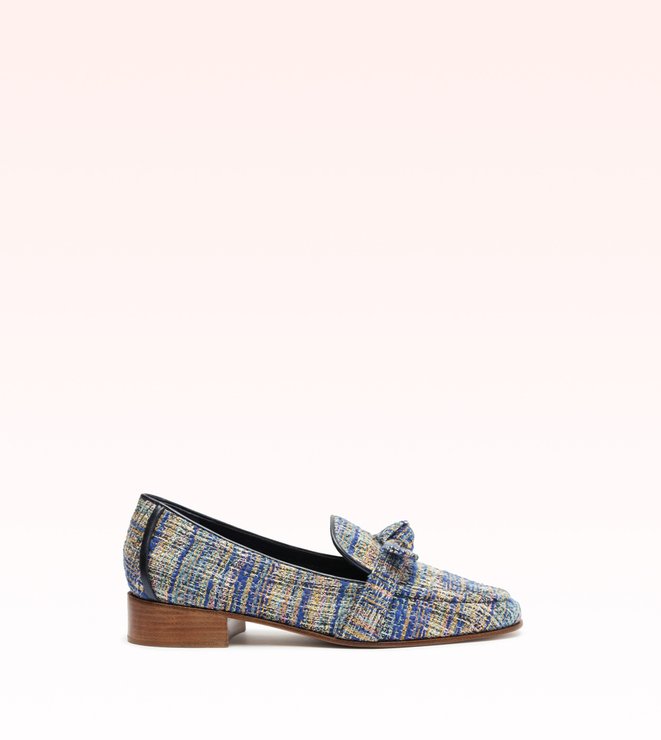 Clarita Loafer 30 Tweed Blue/Deep Cobalt