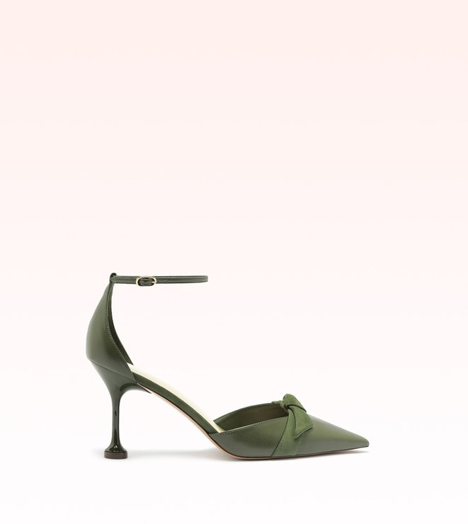 Clarita Flare Pump Sage 85 Leaf