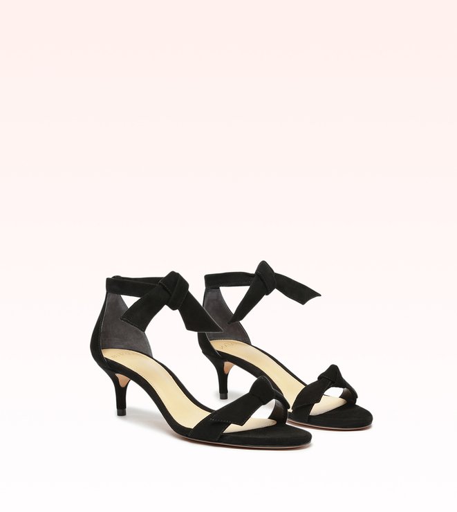 Clarita Kitten Heel 50 Suede Black