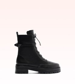 Clarita Tractor Bootie Black