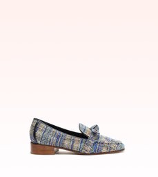 Clarita Loafer 30 Tweed Blue/Deep Cobalt