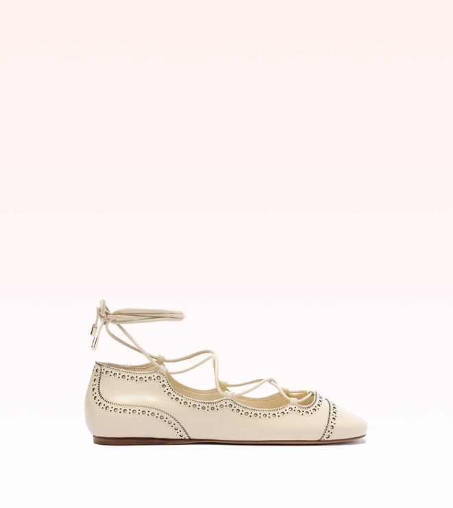 Lace Up Brogue Eggshell