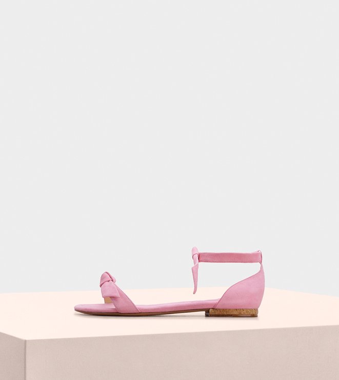 Clarita Flat Amalfi Suede Flamingo