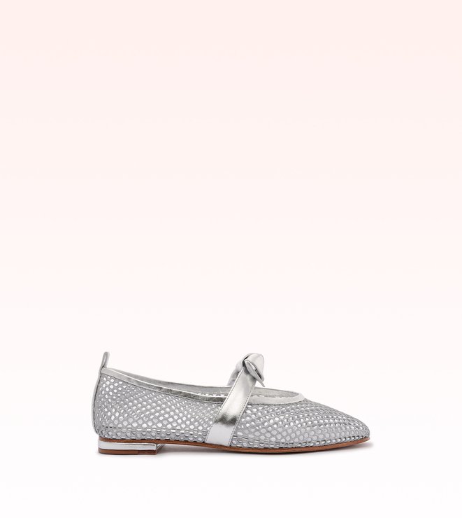 Clarita Ballerina Mesh Silver