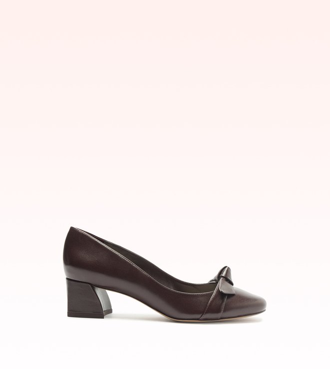 Clarita Almond Pump 45 Dark Plum