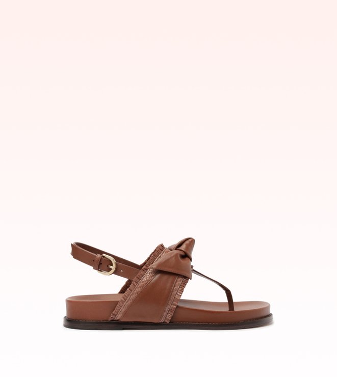 Maxi Clarita Raffia Sandal Chocolate Fondue