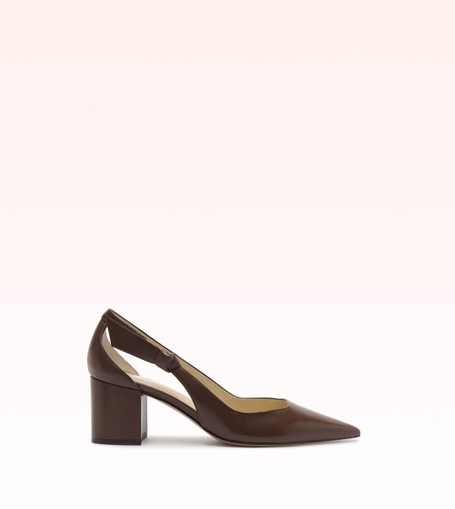 Asymmetric Clarita Pump 60 Rich Brown