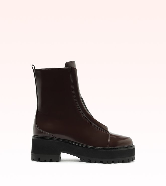 Joanna Bootie Dark Plum/Black