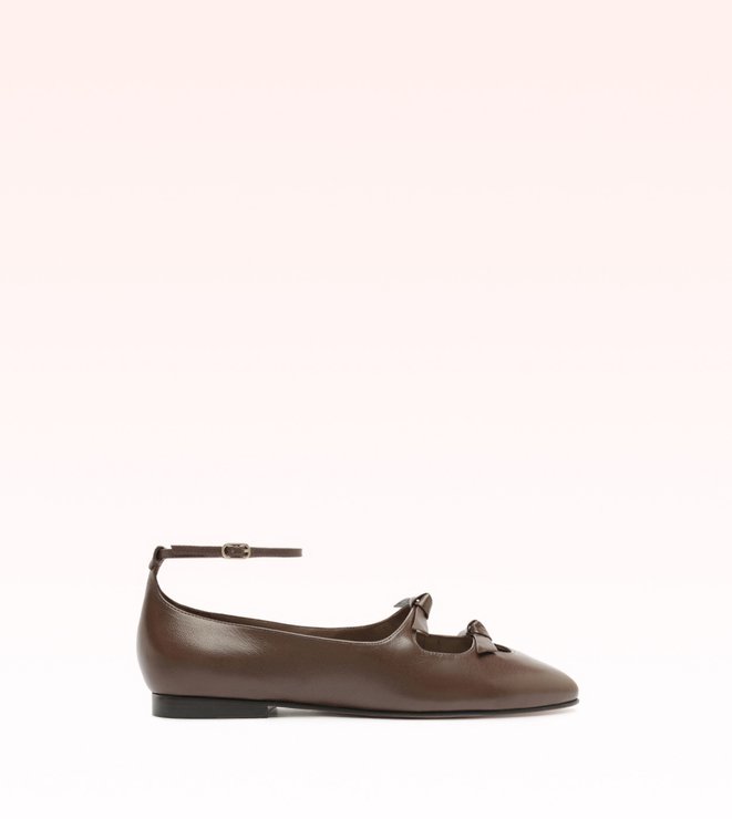 Slim Clarita Peep Ballerina Rich Brown