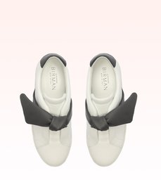 Asymmetric Clarita Sneaker Leather White/Ashgray