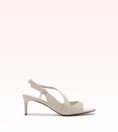 洋楽 SILKY SLIM Clarita Asymmetric Sling 60 Shell | Alexandre Birman