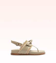 Maxi Clarita Raffia Sandal Nude