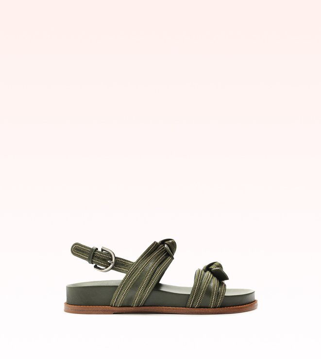 Clarita Sport Sandal Embroidery Sage Leaf