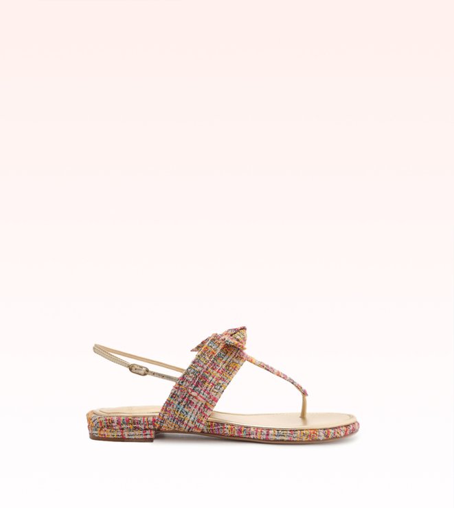 Clarita Thong Sandal Arancione/Golden