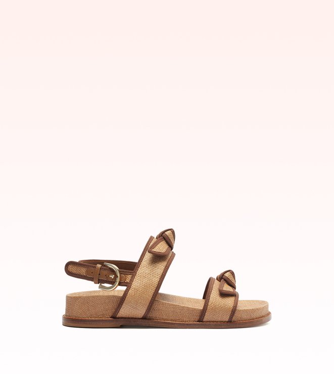 Grosgrain Raffia Sport Sandal Espresso/Dark Brown