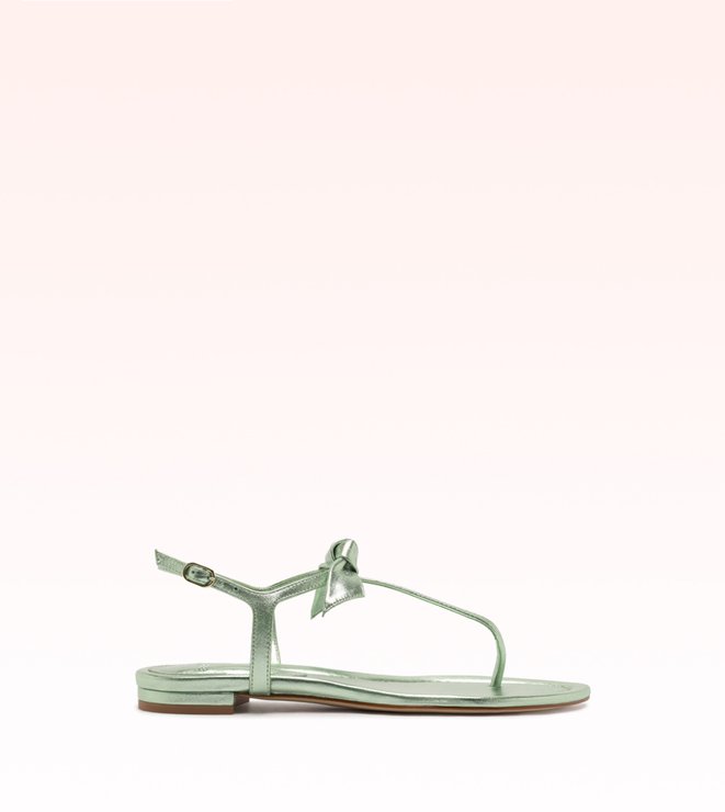 Thin Clarita Flat Sandal Mint