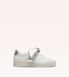 Asymmetric Clarita Sneaker Leather White/Grafite