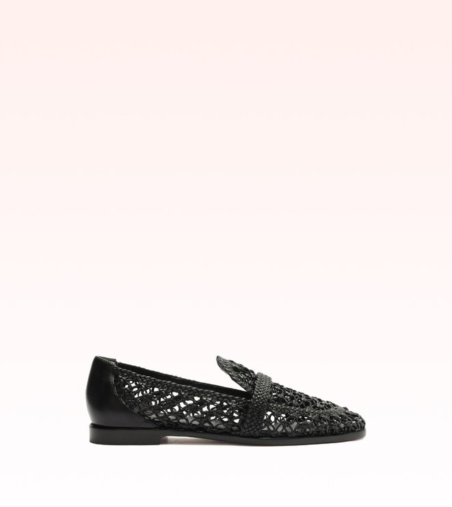 Raffia Clarita Loafer Black