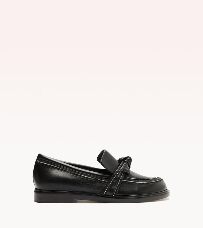 Clarita Chunky Loafer Embroidery Black