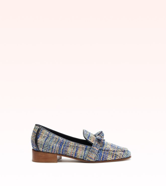Clarita Loafer 30 Tweed Blue/Deep Cobalt