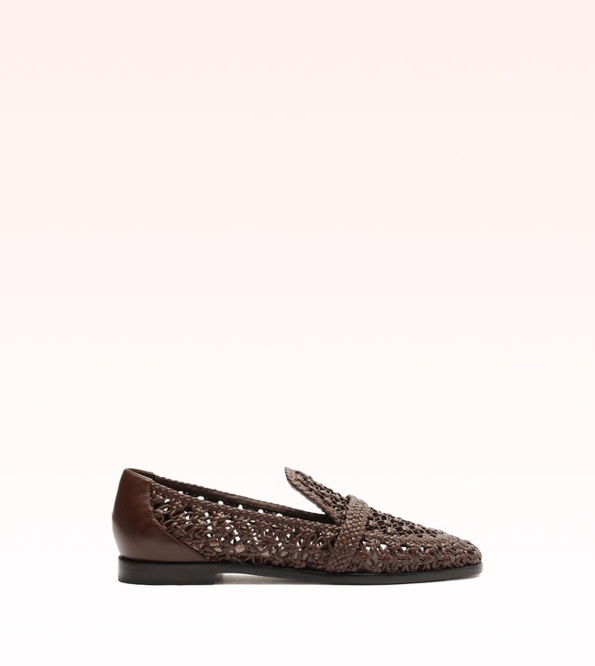 Raffia Clarita Loafer Brown