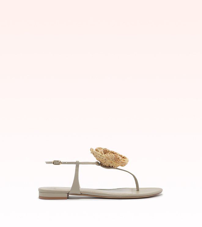 Sadie Flower Flat Chalk/Natural