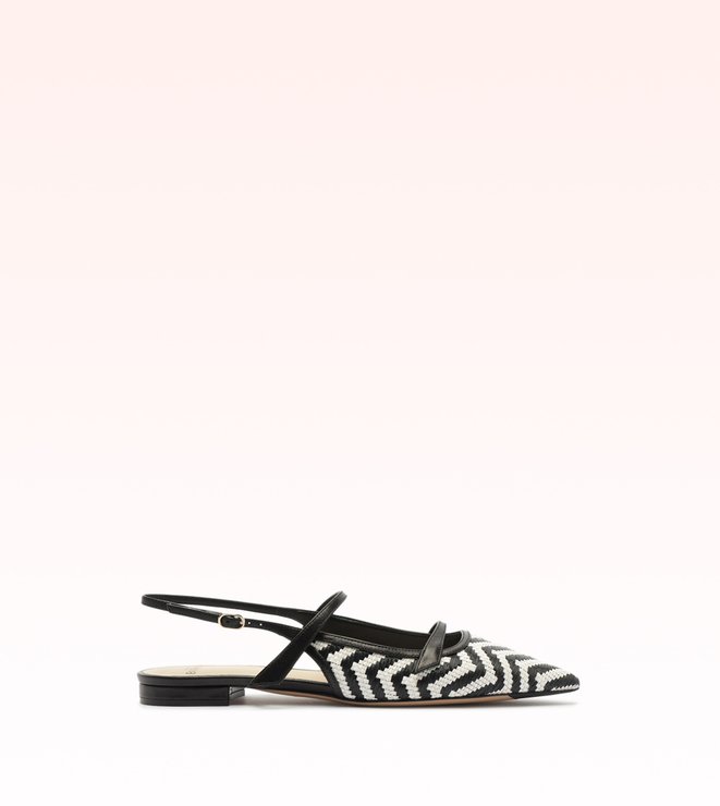 Tita Raffia Zig Flat Montecarlo Black