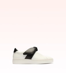 Asymmetric Clarita Sneaker Leather White/Black