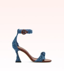 Clarita Buckle Denim 85 Espresso