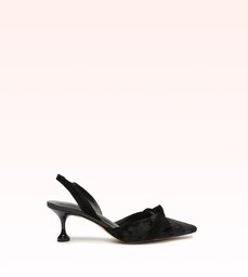 Clarita Slingback Stiletto Flare 60 Fab Black