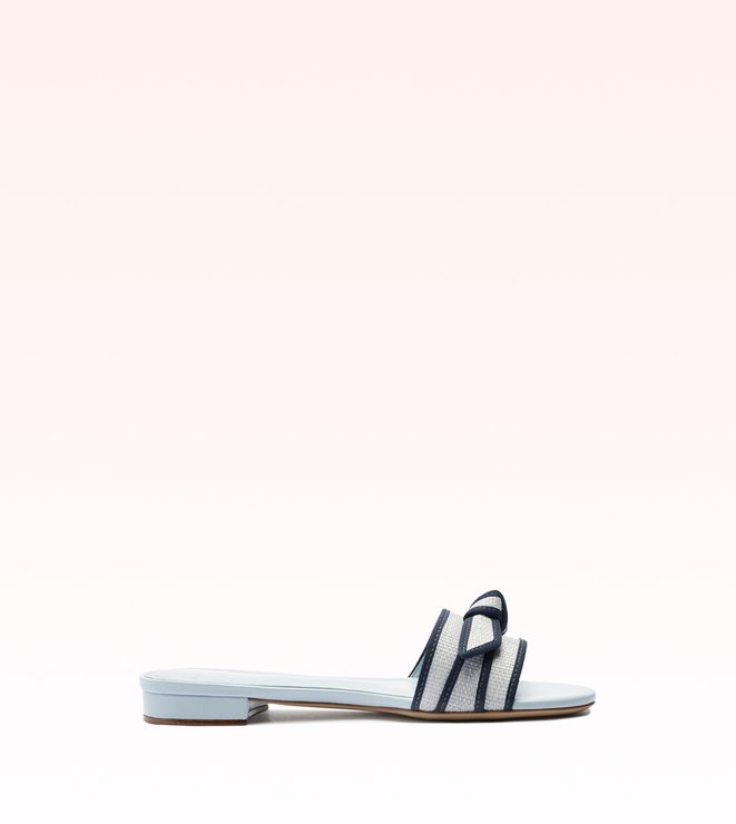 Grosgrain Raffia Flat Serene Blue/Oceana