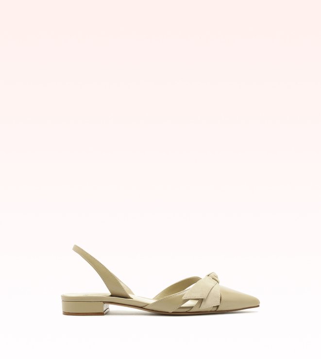 Clarita Double Sling Flat Semolina
