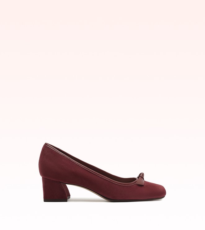 Clarita Square Pump 45 Burgundy