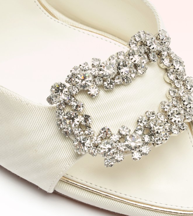 Isla Crystal Bridal 100 Off White/Golden | Alexandre Birman