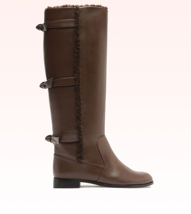 Lolita Tall Boot Flat Rich Brown/Siena