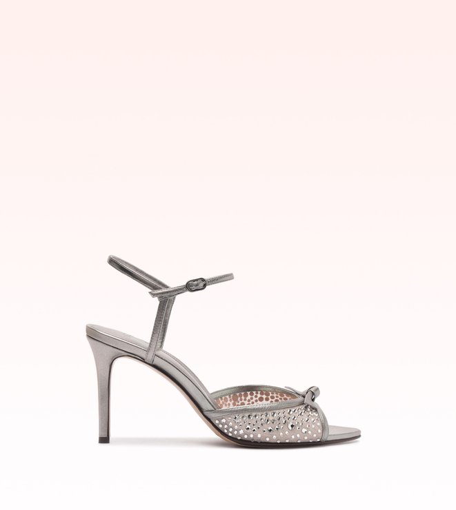 Slim Clarita Crystal Net 85 Grafite/Nude