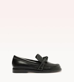 Clarita Chunky Loafer Embroidery Black