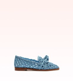 Raffia Clarita Loafer Dark Blue