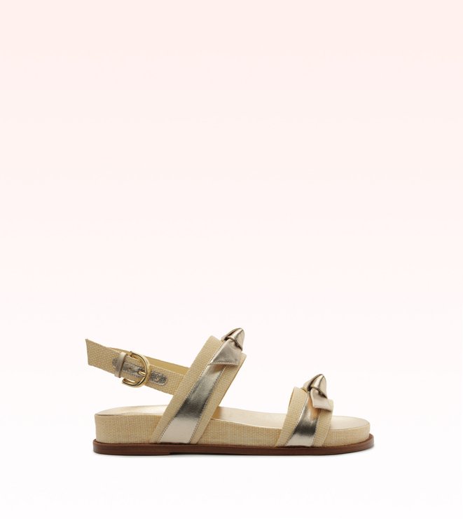 Clarita Raffia Sport Sandal Golden