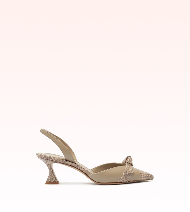 Clarita Slingback Cap Toe 60 Semolina