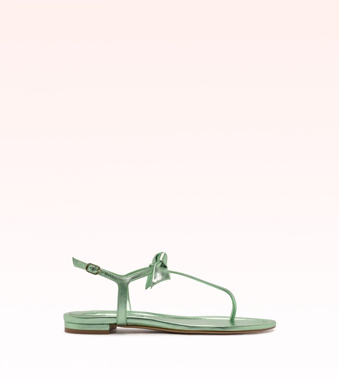 Thin Clarita Flat Sandal Mint